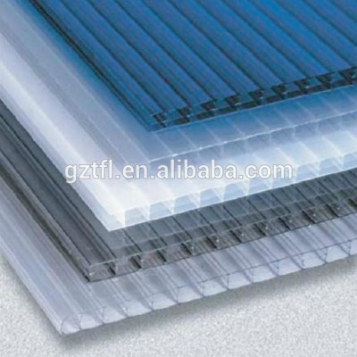 Polycarbonate twin wall hollow sheet for carport canopy sunroof